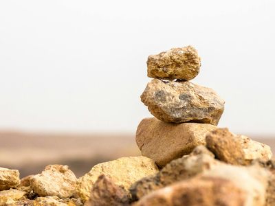 Balanced cubes showing physical stability